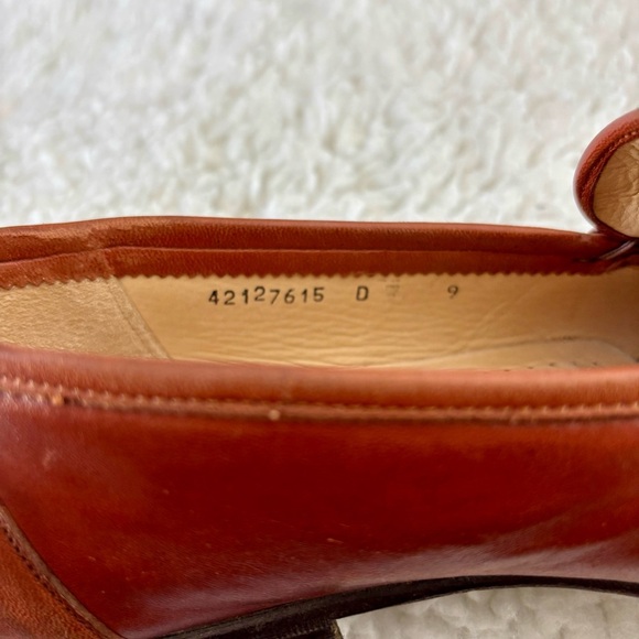 Santoni Chestnut Leather Tassel Loafers size 9 D main image 15